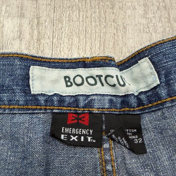 Vintage Emergency Exit Bootcut Jeans Men's 40x32 Blue Faded Western y2k Skater - Picture 4 of 10
